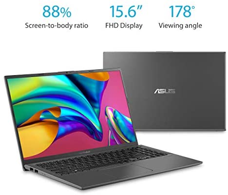 ASUS F512DA-EB51 VivoBook 15 Thin and Light Laptop, 15.6” Full HD, AMD Quad Core R5-3500U CPU, 8GB DDR4 RAM, 256GB PCIe SSD, AMD Radeon Vega 8 Graphics, Windows 10 Home, Slate Gray 3