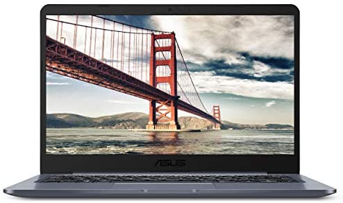 ASUS Laptop L406 Thin and Light Laptop, 14” HD Display, Intel Celeron N4000 Processor, 4GB RAM, 64GB eMMC Storage, Wi-Fi 5, Windows 10 S, Slate Gray, L406MA-WH02 (Renewed) 1