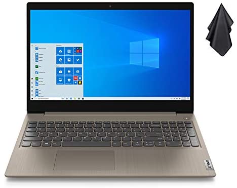 2021 Newest Lenovo IdeaPad 3 Business Laptop, 15.6" HD Display, Intel Core i3-1005G1 Processor (Beats i7-7660U), 8GB RAM, 128GB SSD, Webcam, Bluetooth, HDMI, Wi-Fi, Windows 10, Almond + Oydisen Cloth 1
