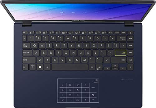 2021 Asus Vivobook E410MA Thin and Light Premium Business Laptop I 14” HD Display I Intel Celeron N4020 I 4GB DDR4 64GB eMMC I USB-C HDMI Win10 (Star Balck)+ Delca 32GB MicroSD Card 3