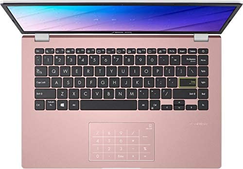 2021 Flagship Asus Vivobook E410MA Thin and Light Laptop 14” HD Display Intel Celeron N4020 4GB RAM 128GB eMMC Storage Intel HD Graphics 600 USB-C WiFi Office 365 Win10 (Pink)+ iCarp HDMI Cable 5