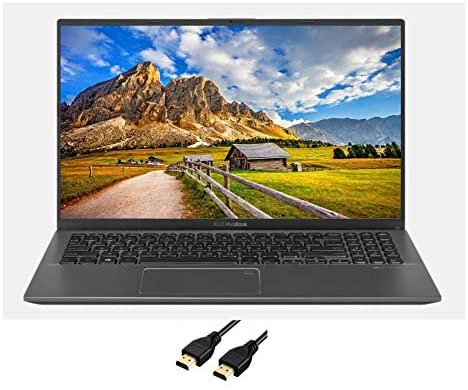 2021 ASUS VivoBook 15.6" FHD Touchscreen Laptop Computer, 2 Core Intel Core i3-1005G1 1.20 GHz, 8GB RAM, 128GB SSD,Backlit Keyboard,No DVD, Webcam,Bluetooth,Wi-FiHDMI,Windows 10 S | VATTE HDMI Cable 1
