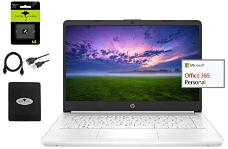 2021 HP Stream 14" HD Laptop computer Gentle-Weight, Intel N4020 (Up tp 2.8GHz), 4GB RAM, 64GB eMMC, Webcam, HDMI, WiFi, 1 12 months Workplace 365, Google Classroom or Zoom Suitable, w/64GB SD Card, GM Equipment 1