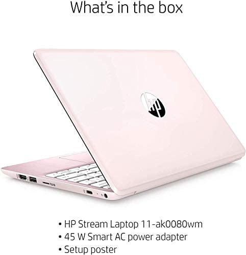 2020 HP Stream 11.6 inch Laptop Computer Intel Celeron N4020 Upto 2.8 GHz, 4GB RAM, 32GB eMMC Storage, Windows 10 Home, 13Hr Battery Life, (Rose Pink) (Renewed) 2