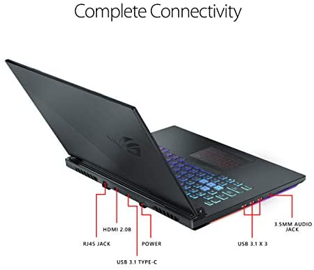 Asus ROG Strix G Gaming Laptop, 15.6” 120Hz IPS Type Full HD, NVIDIA GeForce RTX 2060, Intel Core i7-9750H, 16GB DDR4, 512GB PCIe Nvme SSD, RGB KB, Windows 10, GL531GV-PB74 4