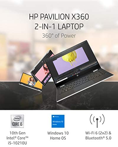 HP Pavilion x360 14 2-in-1 Laptop, 10th Generation Intel Core i5-10210U Processor, 8 GB Ram, 512 GB SSD Storage, 14” Full HD Touch Screen, Windows 10 Home, Backlit Keyboard (14-dh1021nr, 2020) 2