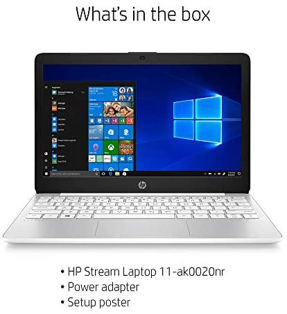 HP Stream 11.6-inch HD Laptop, Intel Celeron N4000, 4 GB RAM, 32 GB eMMC, Windows 10 Home in S Mode with Office 365 Personal for 1 Year (11-ak0020nr, Diamond White) 8