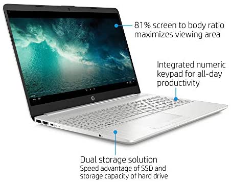 HP Newest 15 Entry Level Laptop, 15.6" HD BrightView Display, AMD Ryzen 3 3250U, 16GB DDR4 RAM, 1TB SSD, Webcam, HDMI, USB-C, WiFi, Bluetooth, Numeric Keypad, Win 10 Home, Silver 2