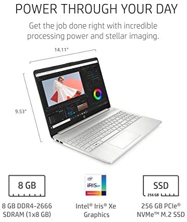 HP 15 Laptop, 11th Gen Intel Core i5-1135G7 Processor, 8 GB RAM, 256 GB SSD Storage, 15.6” Full HD IPS Display, Windows 10 Home, HP Fast Charge, Lightweight Design (15-dy2021nr, 2020) 3