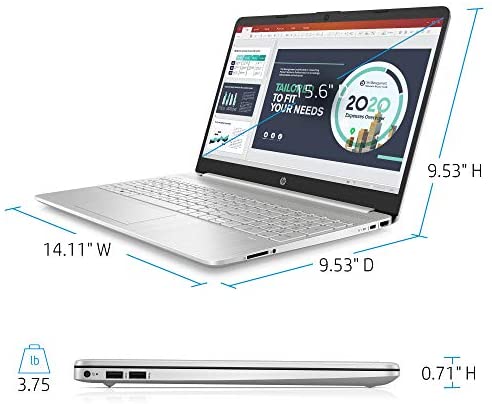 2021 HP 15.6" HD LED Laptop PC, Intel Core i3-1005G1 Processor, 8GB RAM, 256GB SSD, Wi-Fi 5, HDMI, Webcam, Bluetooth, Windows 10 S, Natural Silver, W/ IFT Accessories 4