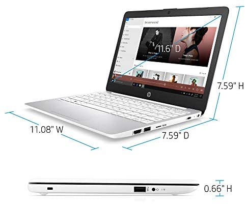 HP Stream 11.6-inch HD Laptop, Intel Celeron N4000, 4 GB RAM, 32 GB eMMC, Windows 10 Home in S Mode with Office 365 Personal for 1 Year (11-ak0020nr, Diamond White) 7