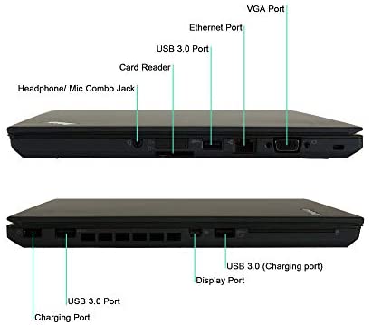 Lenovo ThinkPad T450S 14" HD, Core i7-5600U 2.6GHz, 12GB RAM, 512GB SSD, Windows 10 Pro 64Bit, CAM, (Renewed) 2