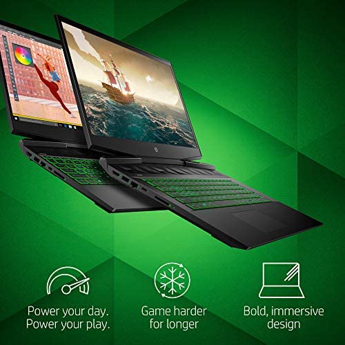 HP Pavilion Gaming 15-Inch Micro-EDGE Laptop, Intel Core i5-9300H Processor, NVIDIA GeForce GTX 1650 (4 GB), 8 GB SDRAM, 256 GB SSD, Windows 10 Home (15-dk0020nr, Shadow Black/Acid Green) 2