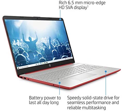 2021 Premium HP Laptop Computer, 15.6" HD Display,Intel Pentium Dual-core Gold 6405U 2.4 GHz, 8GB DDR4 RAM, 128GB SSD, HD Webcam, HDMI, Bluetooth, WiFi, Win10 S, 10+ Hours Battery, w/Marxsol Cables 6