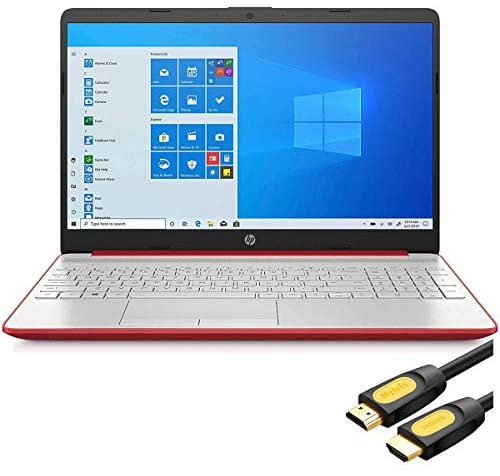 HP 15.6" HD Micro-Edge Laptop, Intel Pentium Gold 6405U up to 2.40 GHz, 16GB RAM, 256GB SSD+1TB HDD, Webcam, USB Type-C, Ethernet, HDMI, Mytrix HDMI Cable, Win 10 1