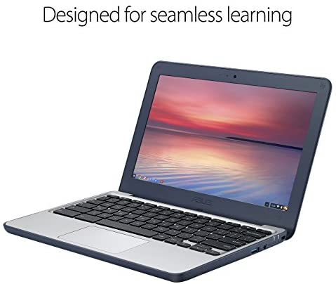 ASUS Chromebook C202SA-YS02 11.6in Ruggedized and Water Resistant Design with 180 Diploma (Intel Celeron 4 GB, 16GB eMMC, Darkish Blue, Silver) (Renewed) 5