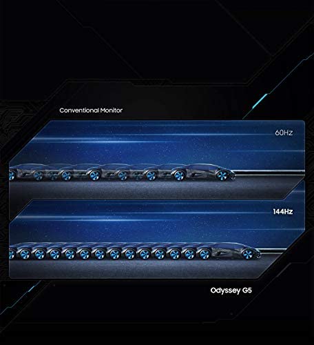 SAMSUNG Odyssey G5 Series 27-Inch WQHD (2560x1440) Gaming Monitor, 144Hz, Curved, 1ms, HDMI, Display Port, FreeSync Premium (LC27G55TQWNXZA) 8