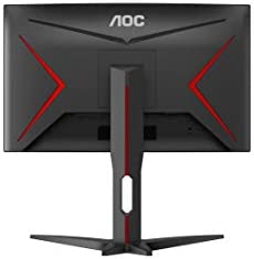 AOC C24G1A 24" Curved Frameless Gaming Monitor, FHD 1920x1080, 1500R, VA, 1ms MPRT, 165Hz (144Hz supported), FreeSync Premium, Height adjustable Black 2
