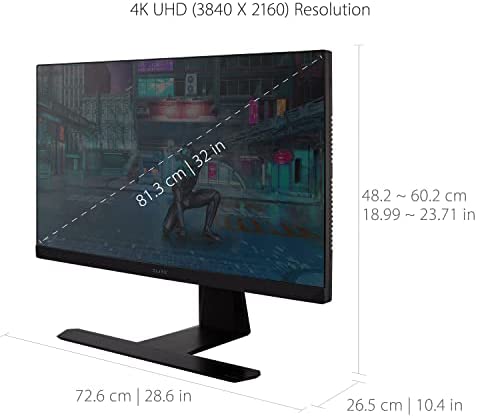ViewSonic Elite XG321UG 32 Inch 4K IPS 144Hz Gaming Monitor with G-Sync, Mini LED, Nvidia Reflex, HDR1400, Advanced Ergonomics, HDMI and DP for Esports 5