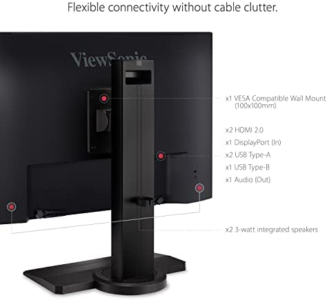 ViewSonic OMNI XG2431 24 Inch 1080p 1ms 240Hz Gaming Monitor with AMD FreeSync Premium, Advanced Ergonomics, Eye Care, HDMI and DisplayPort for Esports 7