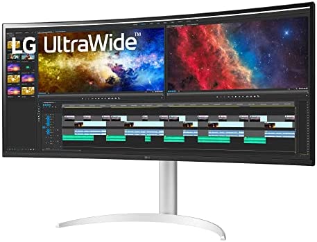 LG 38WP85C-W 38-inch Curved 21:9 UltraWide QHD+ IPS Monitor with USB Type C (90W Power delivery), DCI-P3 95% Color Gamut with HDR 10 and Tilt/Height Adjustable Stand 2