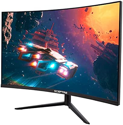 Sceptre 32" Curved 2K Gaming Monitor QHD 2560 x 1440 up to 165Hz 144Hz 1ms HDR400 400 Lux AMD FreeSync Premium, Height Adjustable DisplayPort HDMI Build-in Speakers Black 2021 (C325B-QWD168) 6