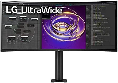 LG 34WP88C-B 34-inch Curved 21:9 UltraWide QHD (3440x1440) IPS Display with Ergo Stand (Extend/Retract/Swivel/Height/Tilt), USB Type C (90W Power delivery), DCI-P3 95% Color Gamut with HDR 10 12