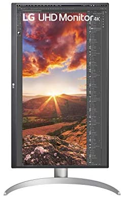 LG 27UP850-W Monitor 27” UHD (3840 x 2160) IPS Display, VESA DisplayHDR 400, DCI-P3 95% Color Gamut, USB-C,3-Side Virtually Borderless Display, Height/Pivot/Tilt Adjustable Stand - Silver 2