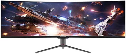 Sceptre Curved 49 inch (5120x1440) Dual QHD 32:9 Gaming Monitor up to 120Hz DisplayPort HDMI Build-in Speakers, Gunmetal Black 2021 (C505B-QSN168) 2
