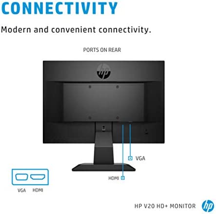 HP V20 HD+ Monitor | 19.5-inch Diagonal HD+ Computer Monitor with TN Panel and Blue Light Settings | HP Monitor with Tiltable Screen HDMI and VGA Port | (1H848AA#ABA), Black 4
