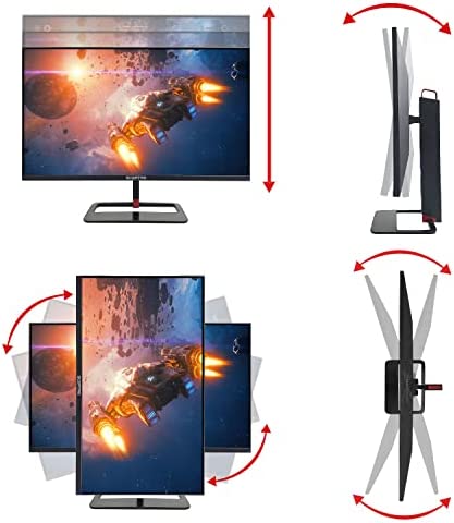Sceptre 27 inch QHD IPS LED Monitor 2560x1440 HDR400 HDMI DisplayPort up to 144Hz 1ms Height Adjustable, Build-in Speakers, Gunmetal Black 2021 (E275B-QPN168) 4
