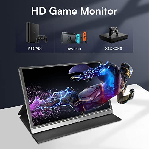 Portable Monitor - Lepow 15.6 Inch Computer Display 1920×1080 Full HD IPS Screen USB C Gaming Monitor with Type-C Mini HDMI for Laptop PC MAC Phone Xbox PS4, Include Smart Cover & Screen Protector 7