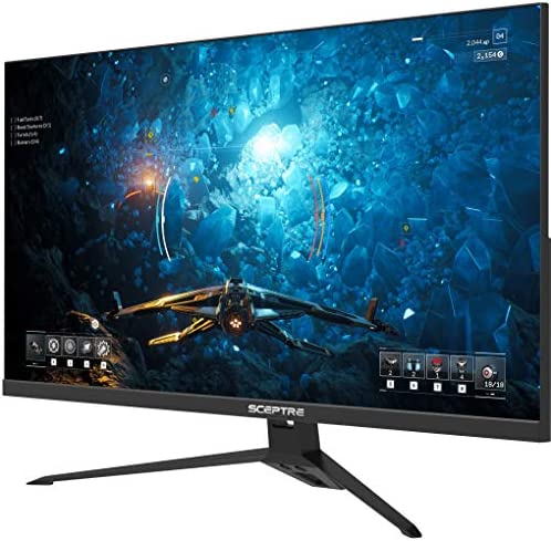Sceptre IPS 27 inch Gaming LED Monitor up to 165Hz 144Hz 1ms DisplayPort HDMI, FreeSync FPS RTS Build-in Speakers Gunmetal Black 2021 (E275B-FPT165) 2