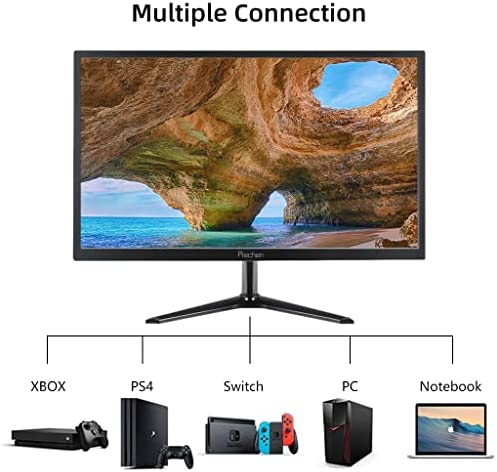 19.5 Inch PC Monitor, PC Screen 1600x900 with HDMI&VGA Interface, 60Hz, Dual Built-in Speakers, Wide Viewing Angle 170°, LED Monitor 3