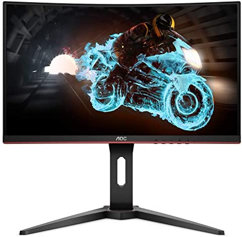 AOC C24G1A 24" Curved Frameless Gaming Monitor, FHD 1920x1080, 1500R, VA, 1ms MPRT, 165Hz (144Hz supported), FreeSync Premium, Height adjustable Black 1