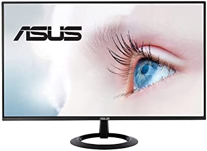 ASUS 27” 1080P Monitor (VZ27EHE) - Full HD, IPS, 75Hz, 1ms, Adaptive-Sync/FreeSync, Low Blue Light, Flicker Free, Ultra-Slim, VESA Mountable, Frameless, HDMI, VGA 1