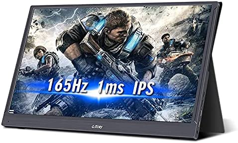 G-STORY 15.6" 165Hz Portable Monitor, 1080P FHD 144Hz 1ms Gaming Monitor IPS Screen Portable Monitor External Secondary Display with Type-C/HDMI/DP Input for PC Phone Laptop Nintendo Xbox PS5 PS4 1