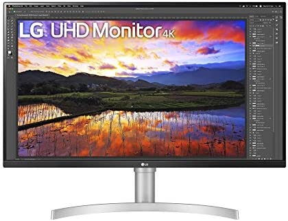 LG 32UN650-W Monitor 32" UHD (3840 x 2160) IPS Ultrafine Display, HDR10 Compatibility, DCI-P3 95% Color Gamut, AMD FreeSync, 3-Side Virtually Borderless Design, Height Adjustable Stand - Silve/White 1