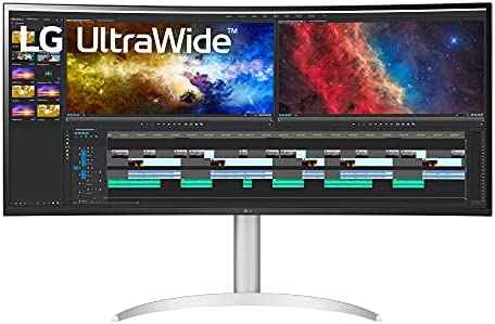 LG 38WP85C-W 38-inch Curved 21:9 UltraWide QHD+ IPS Monitor with USB Type C (90W Power delivery), DCI-P3 95% Color Gamut with HDR 10 and Tilt/Height Adjustable Stand 1