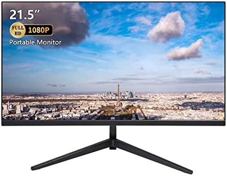 PC Monitor, 21.5-Inch Full HD Monitor 1920 x 1080P IPS Computer Screen, Frameless, 75Hz, 5ms, VGA & HDMI Ports, Gaming Monitor for Laptop/Xbox/PS3/PS4, ZFTVNIE 1