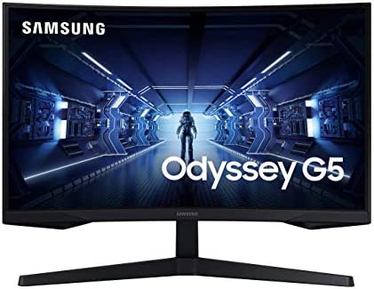 SAMSUNG 27-Inch G5 Odyssey Gaming Monitor with 1000R Curved Screen, 144Hz, 1ms, FreeSync Premium, QHD (LC27G55TQWNXZA), Black (Renewed) 1