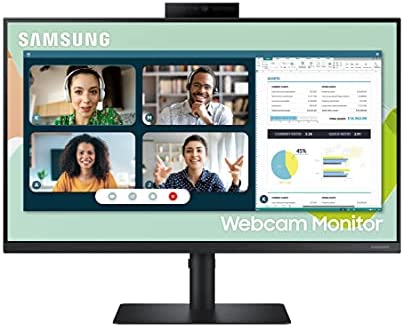SAMSUNG S40VA Series 24-Inch Computer Monitor, HDMI Monitor, 75Hz Monitor, IPS Monitor, Built-in Webcam, Built-in Speaker & Mic, FreeSync Premium (LS24A400VENXZA) 1
