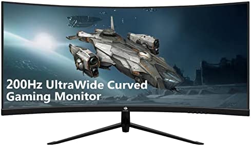 Z-Edge 30-inch Curved Gaming Monitor, 200Hz Refresh Rate, 21:9 2560x1080 Ultra Wide, Curved Monitor, R1500 Curvature, MPRT 1ms FPS-RTS 1