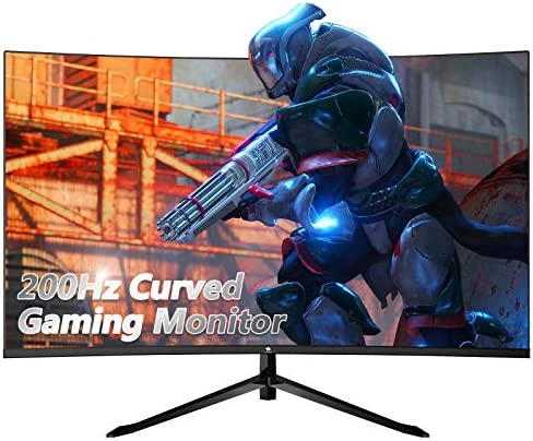 Z-Edge UG32F 32-inch Curved Gaming Monitor 16:9 1920x1080 200Hz Frameless LED Gaming Monitor, AMD Freesync Premium Display Port HDMI Build-in Speakers 1