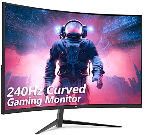 Z-Edge UG32P 32-inch Curved Gaming Monitor 16:9 1920x1080 240Hz 1ms Frameless LED Gaming Monitor, AMD Freesync Premium Display Port HDMI Build-in Speakers 1