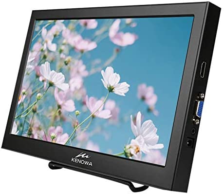 13.3 inch Portable Monitor,KENOWA PC 16:9 Display with HDMI VGA External Screen for Computer/Laptop/Raspberry pi / PS3/PS4 Xbox,Aluminum Housing,HD Resolution 1366x768 60HZ 1