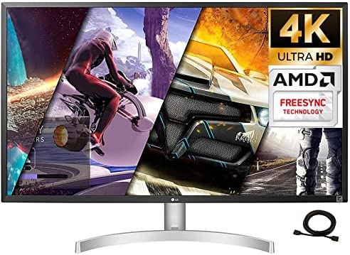 2022 Newest LG 32" 4K UHD(3840 x 2160) Gaming and Business Monitor, 60Hz VA Display with AMD FreeSync, Speaker Included, DCI-P3 95% Color Gamut, HDR 10, 4ms Response Time, HDMI, DisplayPort+JVQ HDMI 1