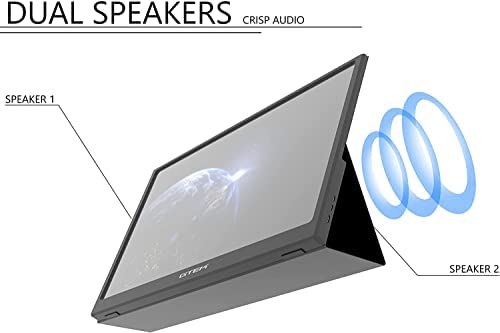 Portable Monitor - GTEK 15.8 Inch IPS Full HD 1920 x 1080P Screen with Speaker, Second Dual Computer Display, Wider Than 15.6 Inch, External Travel Monitor for MacBook Laptop PC, Includes Smart Cover 5