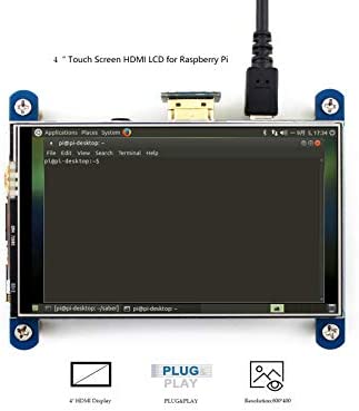 4 inch HDMI LCD IPS Display 800x480 Resolution Resistive Touch Screen HDMI Interface for Raspberry Pi 4 B/3 B/3 B+/2 B/B+/B Zero W 2