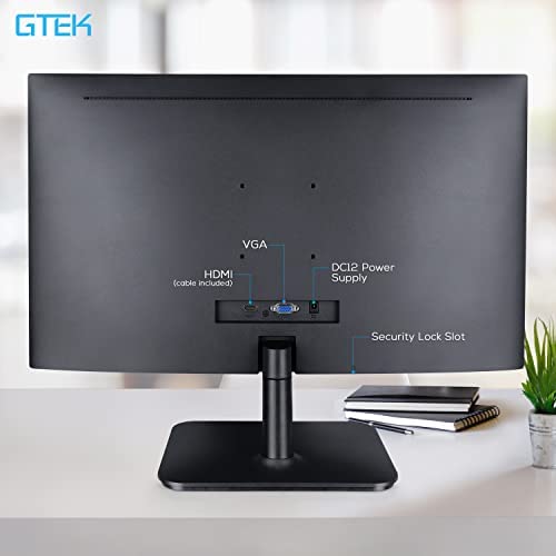 GTEK 24 Inch 75Hz Frameless Computer Monitor, FHD 1080p LED Display, LCD Screen, HDMI VGA, Refresh Rate, VESA Mountable - F2407V 5